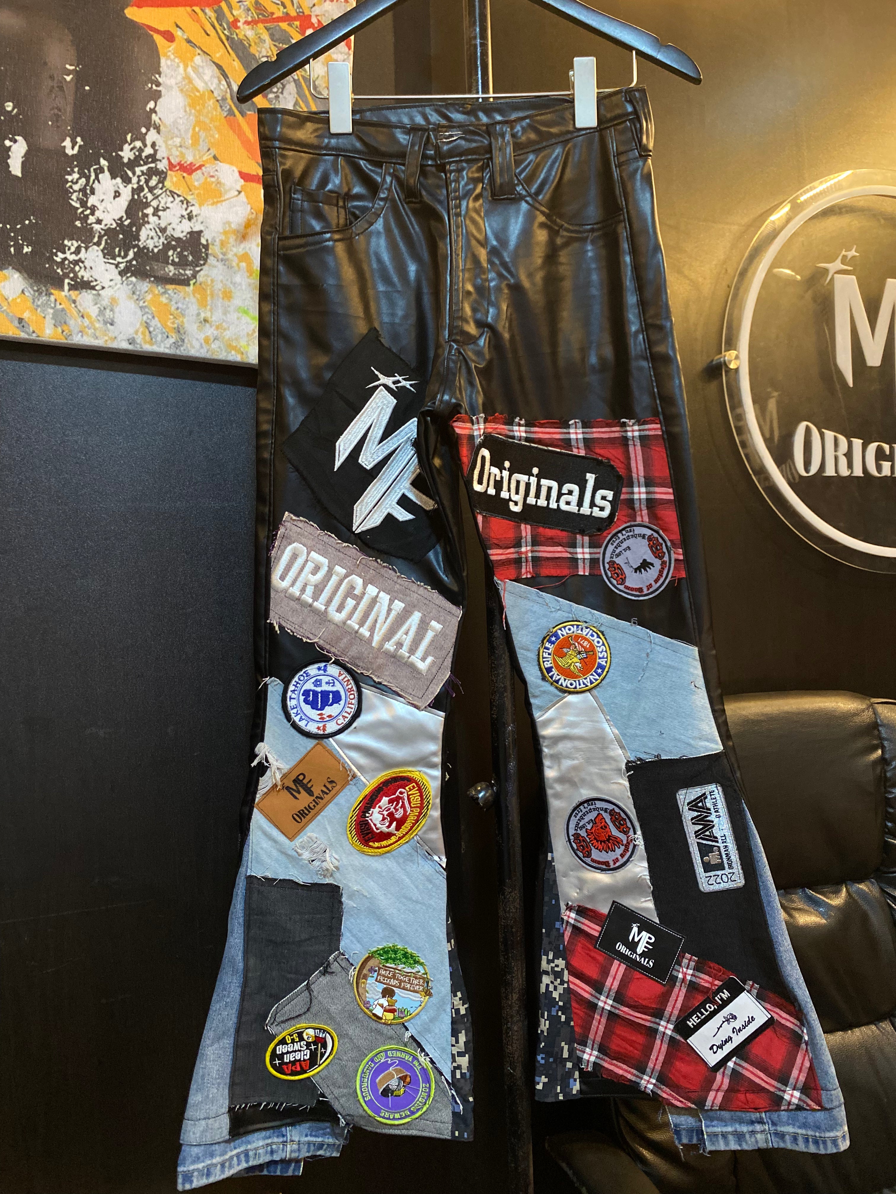 PATCHWORK LEATHER PANT